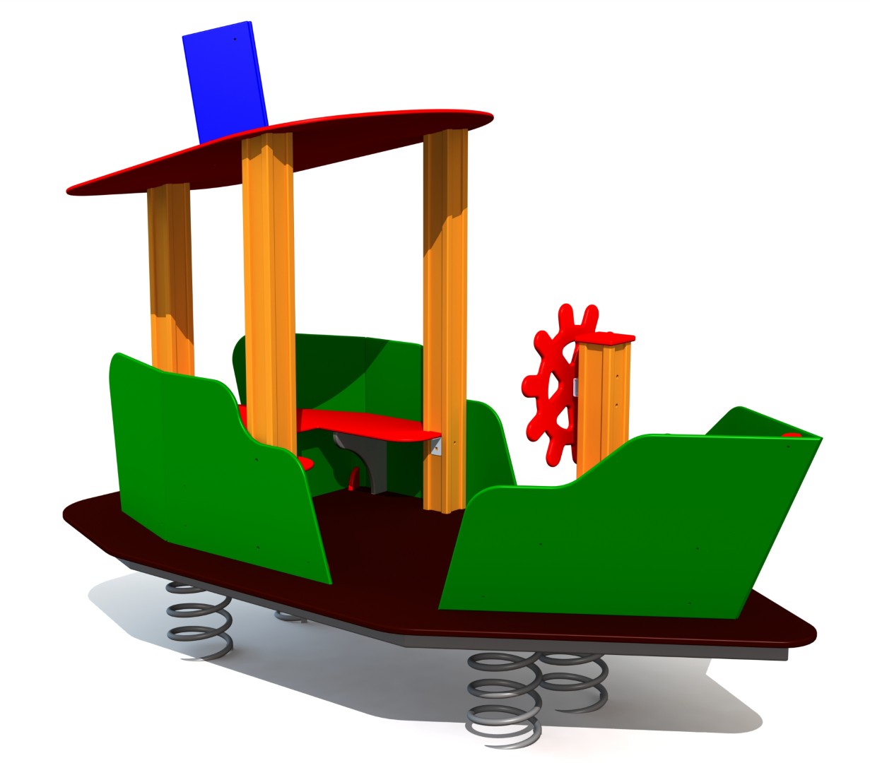 Speelboot UKU op veren