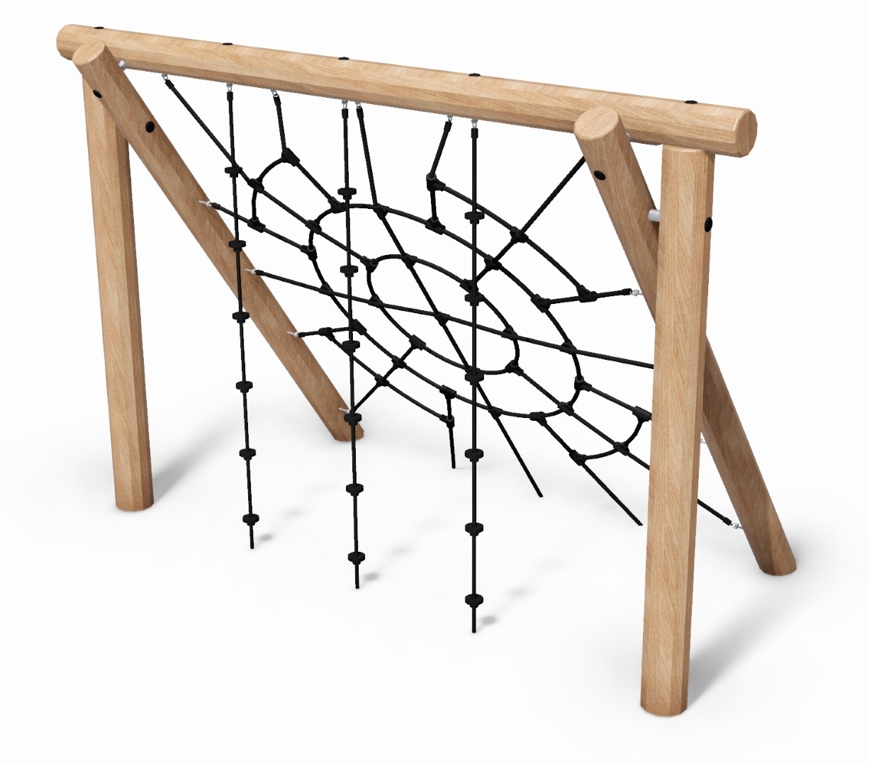 Robinia galg met schuin net en knoopkoord