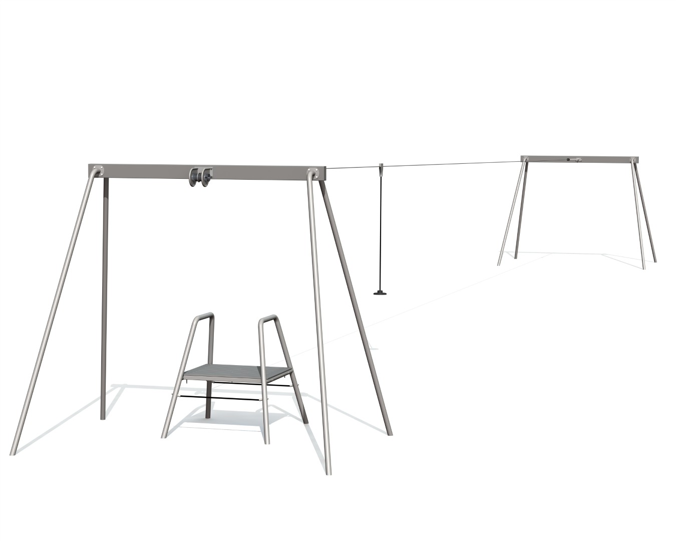 Tarzanbaan met platform