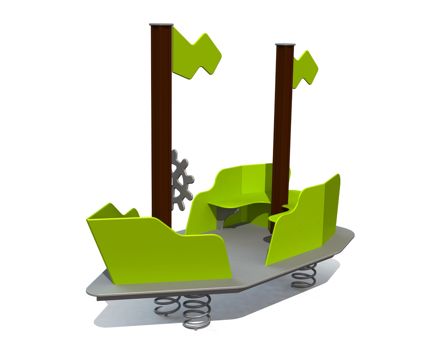 Speelboot TOPU op veren