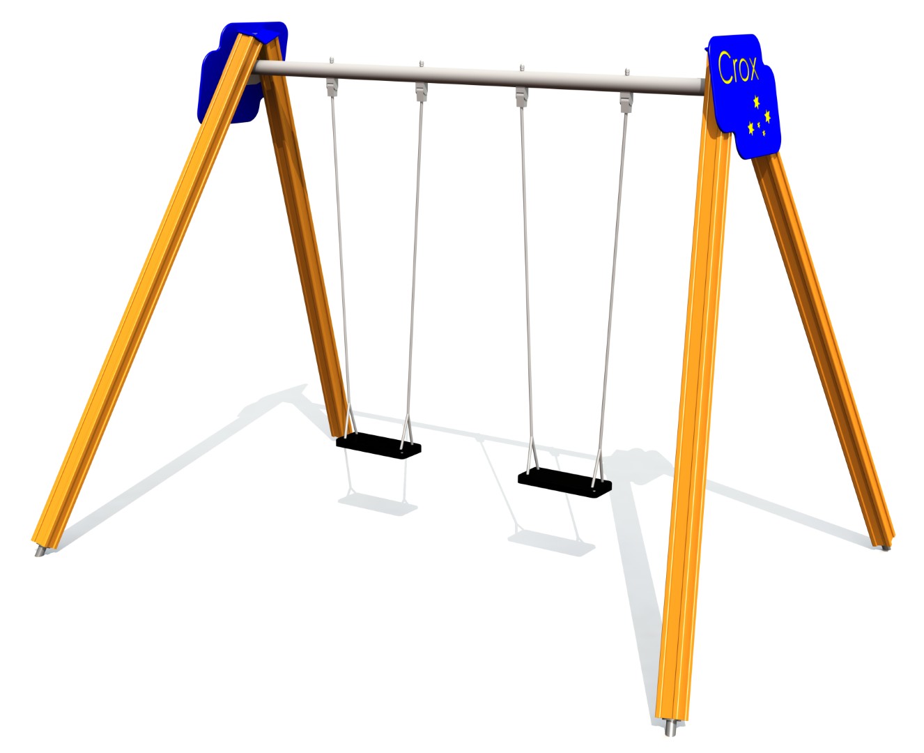 Schommel CROX 2 plaatsen, stalen grondankers (zonder zittingen en beslag)