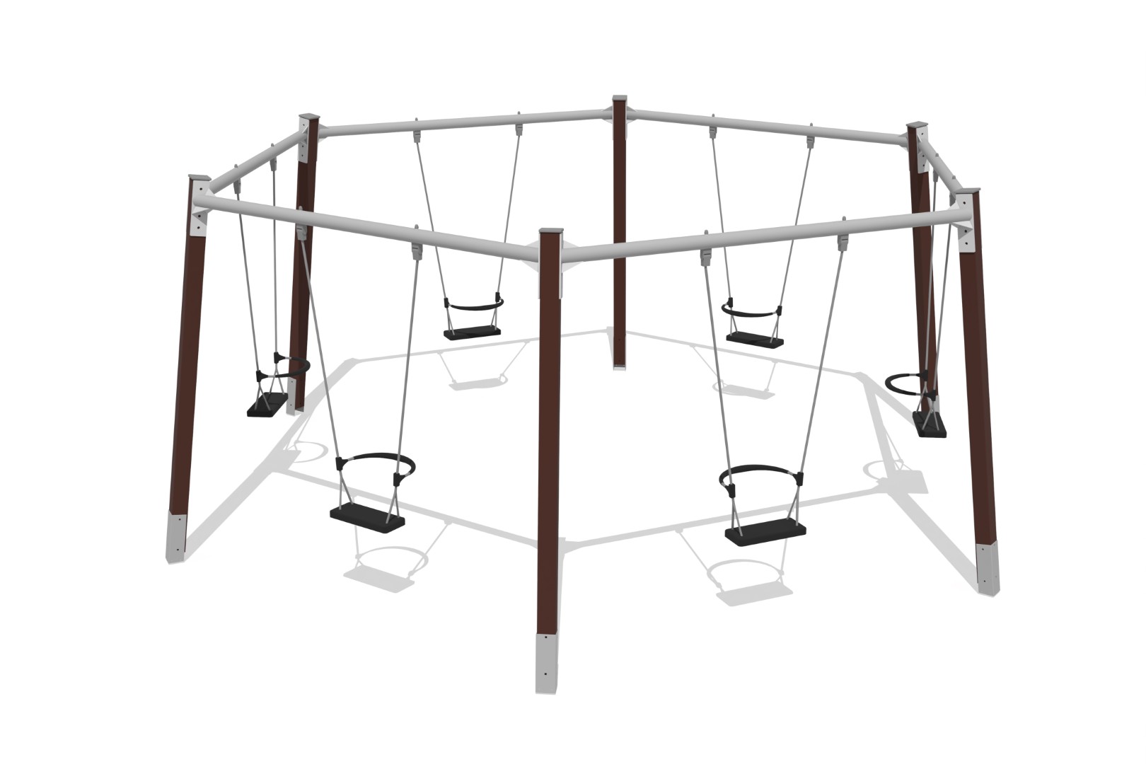 Rondschommel 6 zitplaatsen (met zitjes)