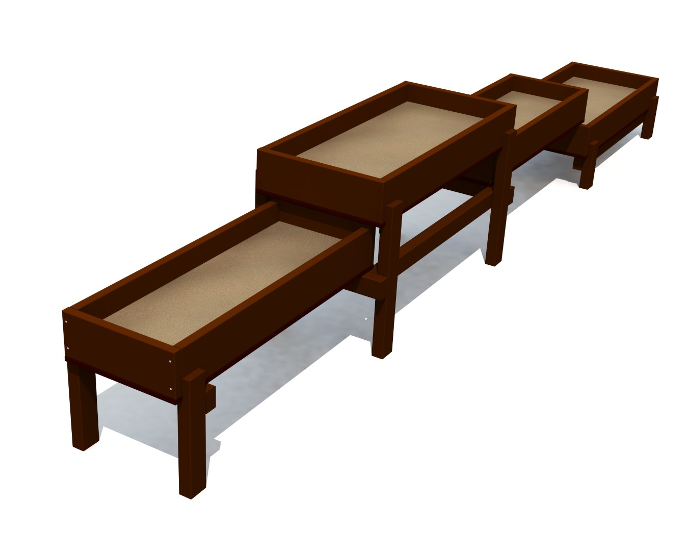 Verhoogde zandbakken