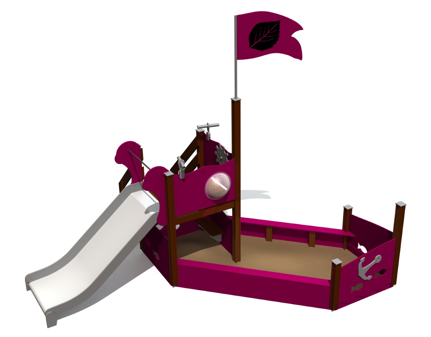 Speelschip LUCY (brede glijbaan)