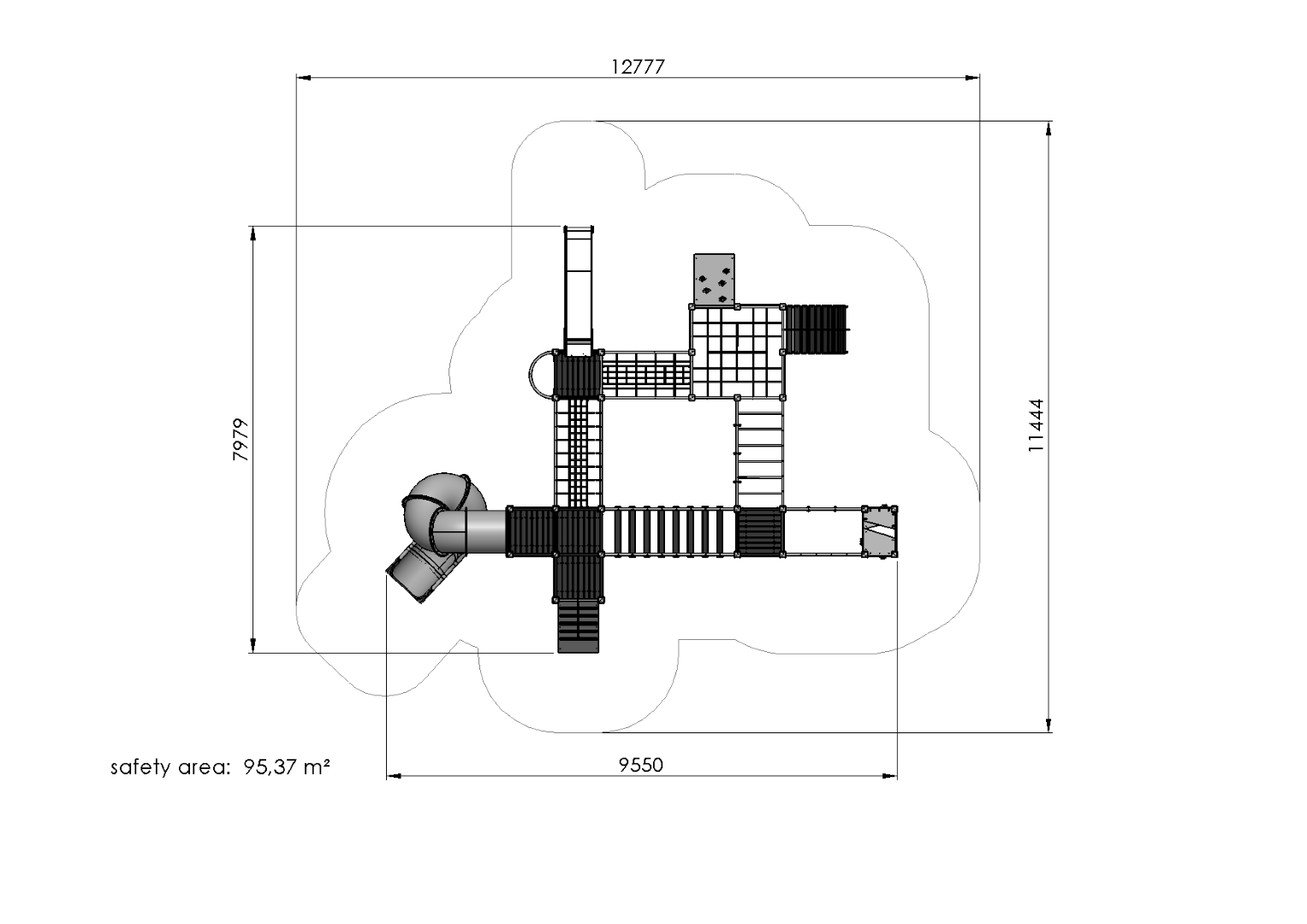 Speeltoestel GORILLA met tunnel