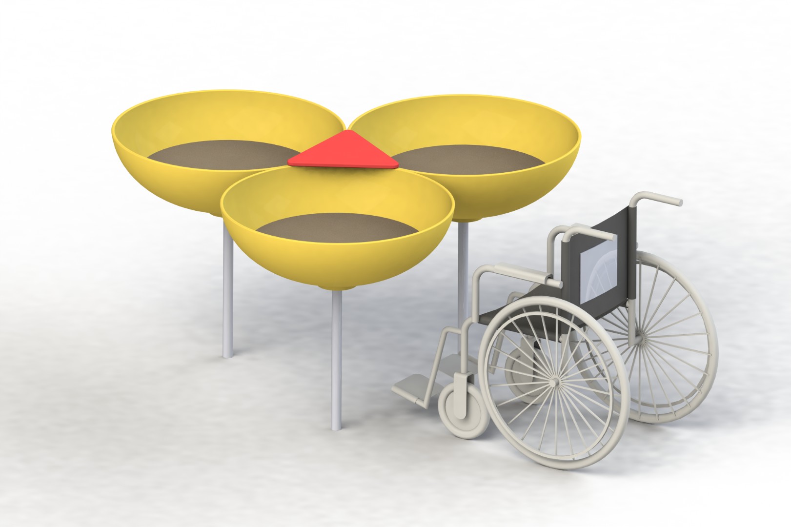 Zandspeeltafel voor rolstoelgebruikers