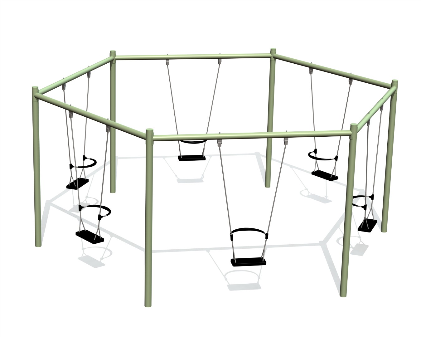 Rondschommel STRAW 6 plaatsen (met zitjes)