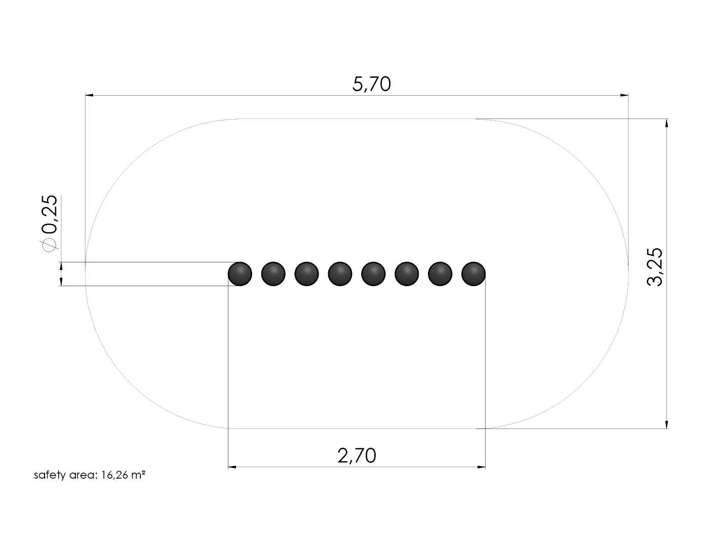 Evenwichtsbaan EPDM-treden