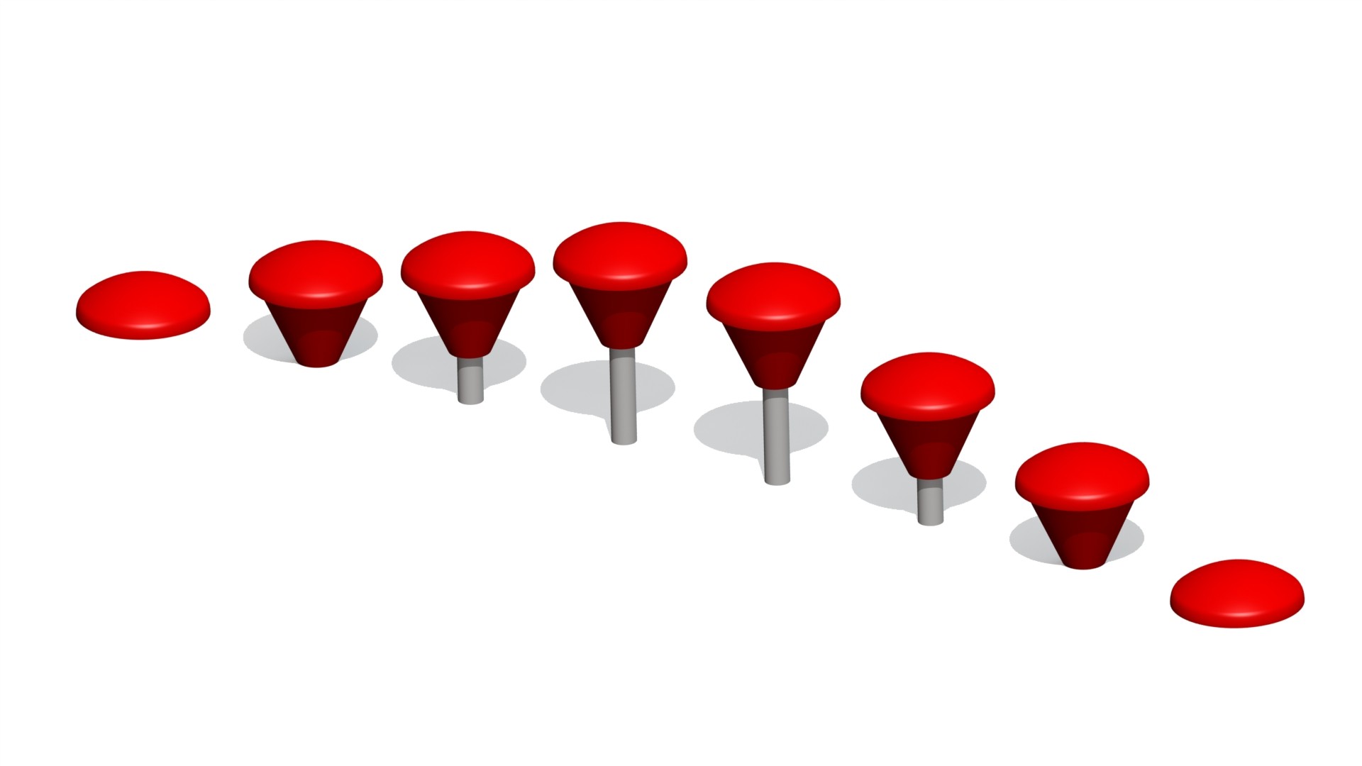 Evenwichtsbaan EPDM-treden