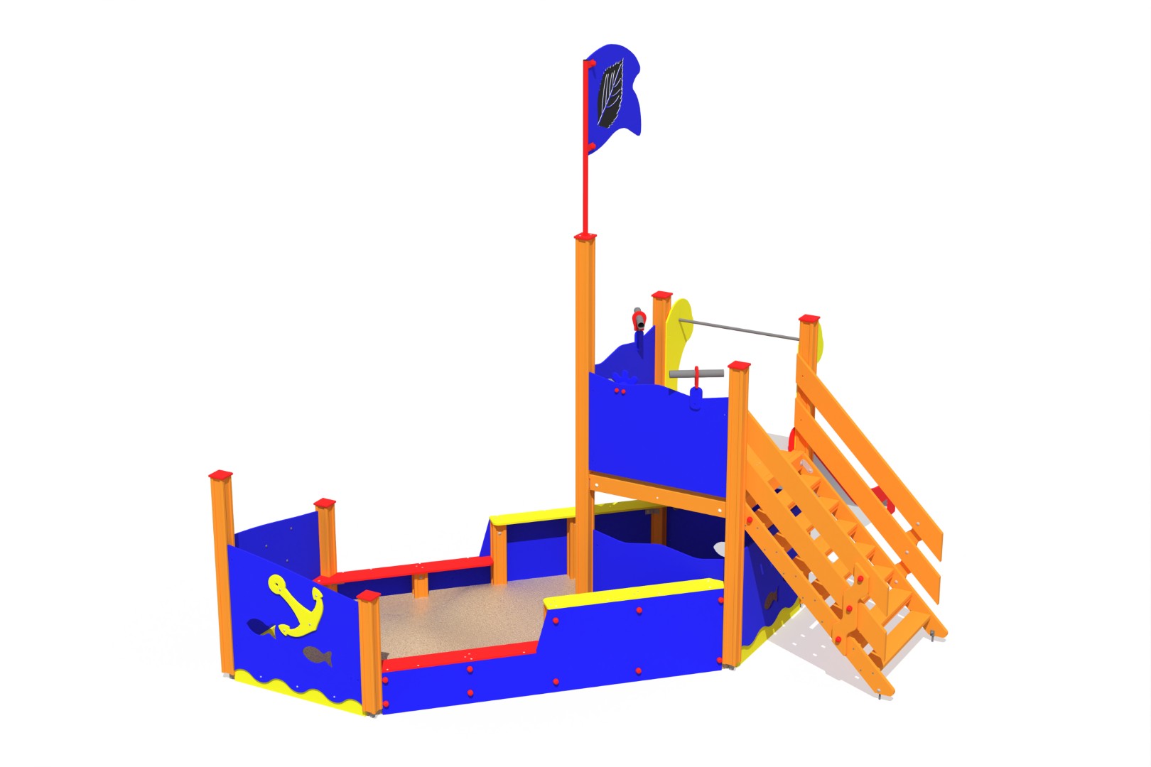 Speelschip LUCY (brede glijbaan)