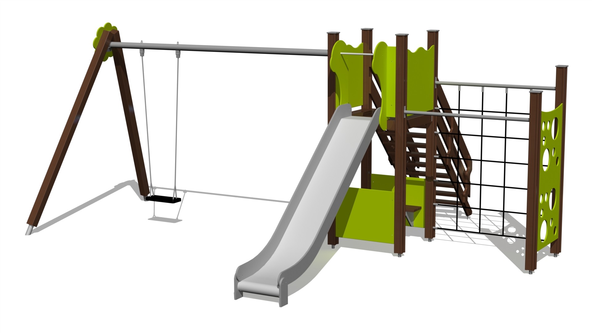 Speeltoestel met klimrek en schommel HARRIET