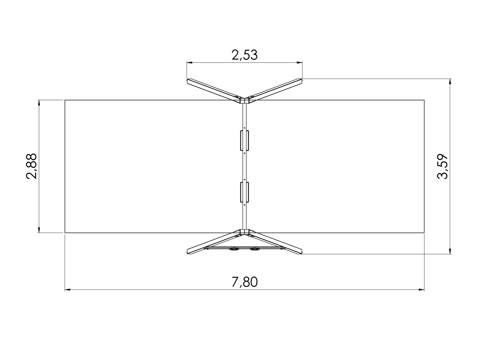 Schommel BABY BIRD, 2 plaatsen, stalen grondankers (zonder zittingen en beslag)