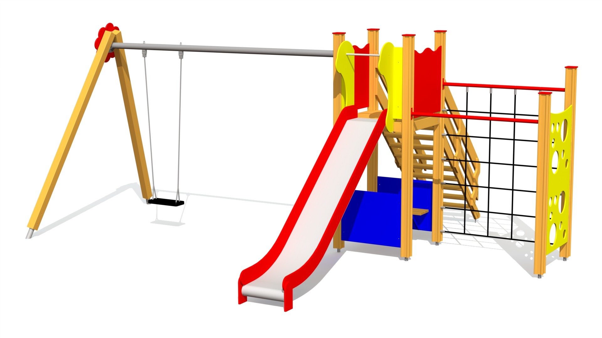 Speeltoestel met klimrek en schommel HARRIET