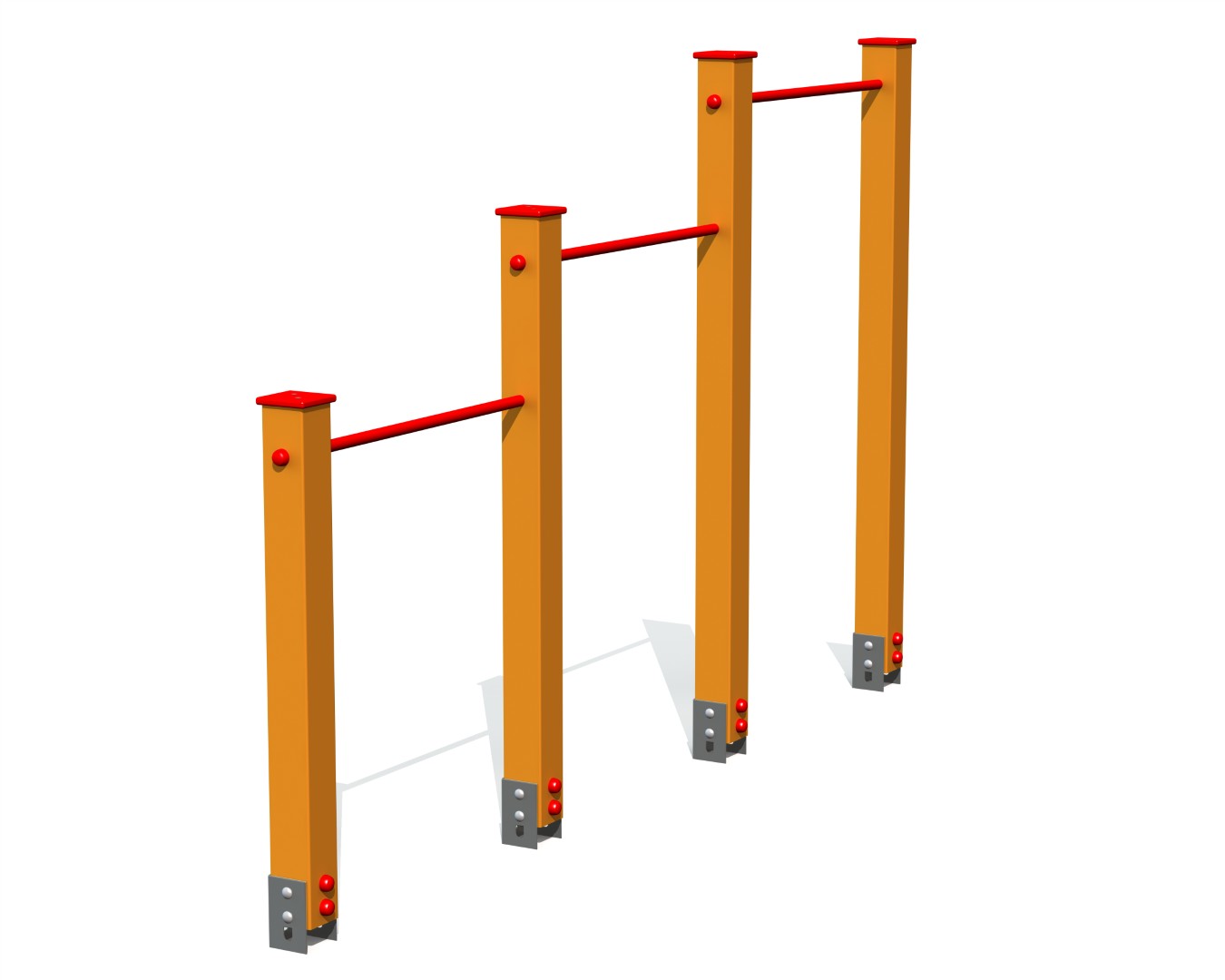 Trapezes op drie hoogtes