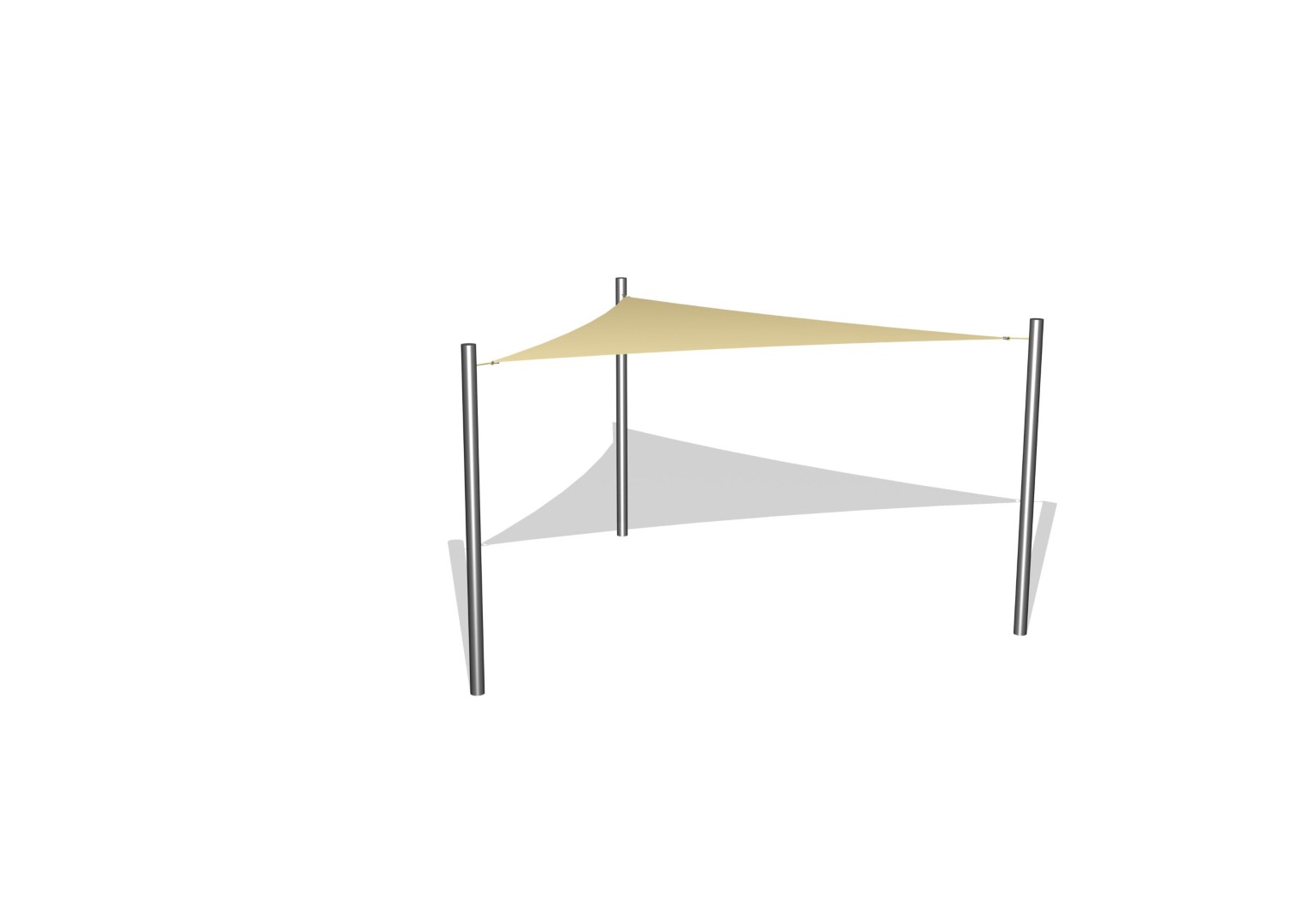 Zonnedoek 3,6×3,6 m (driehoek)