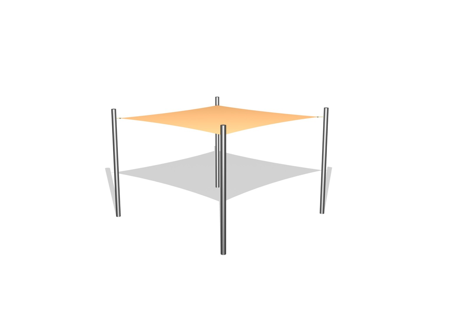 Zonnedoek 4×4 m vierkant