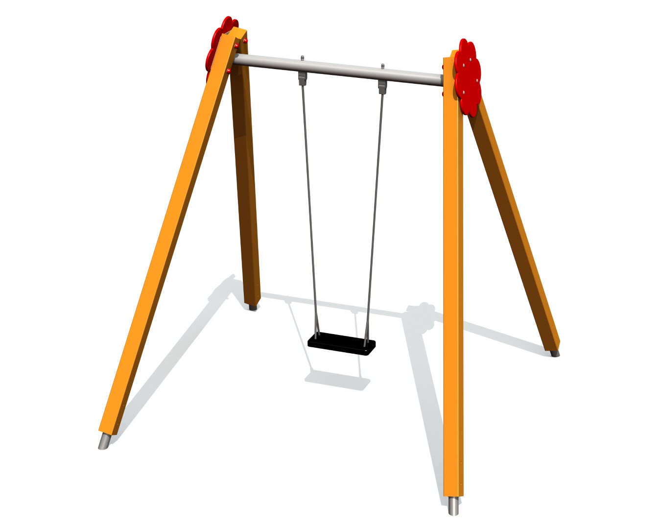 Schommel BELL-FLOWER 1 plaats, stalen grondankers (zonder zitting en beslag)