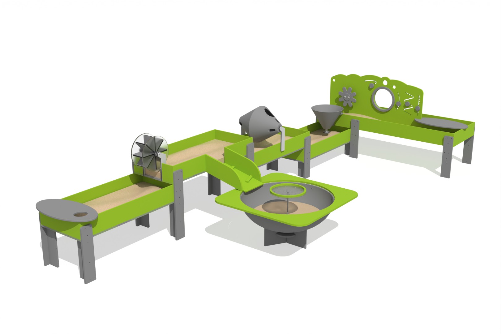 Multifunctionele zandbakken met spelmodules