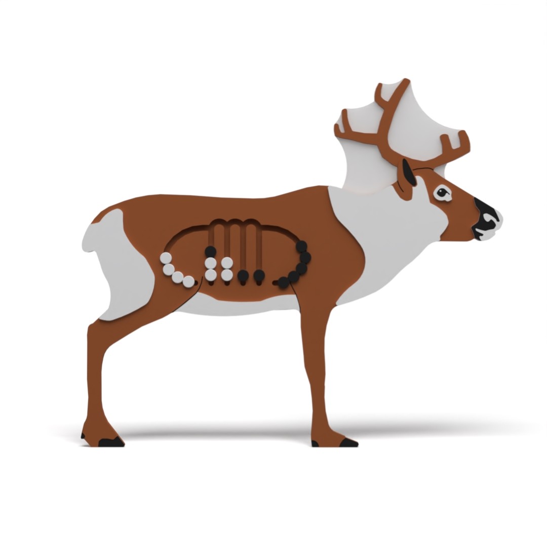 Activiteitenwand Drie-op-een-Rij RENDIER