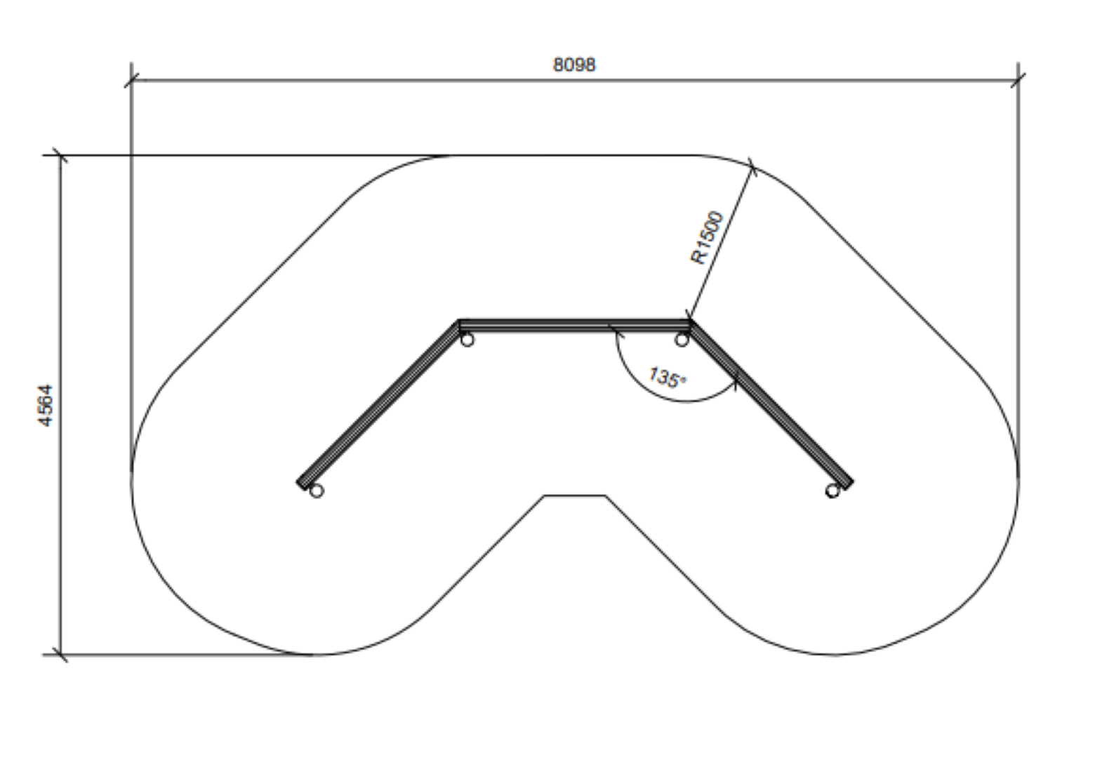 Robinia  3-section Balance Beam