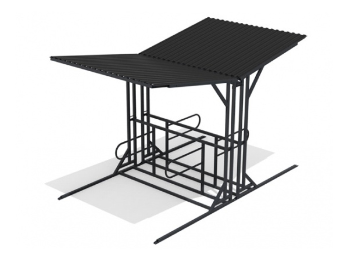 Fietsoverkapping voor 8 fietsen