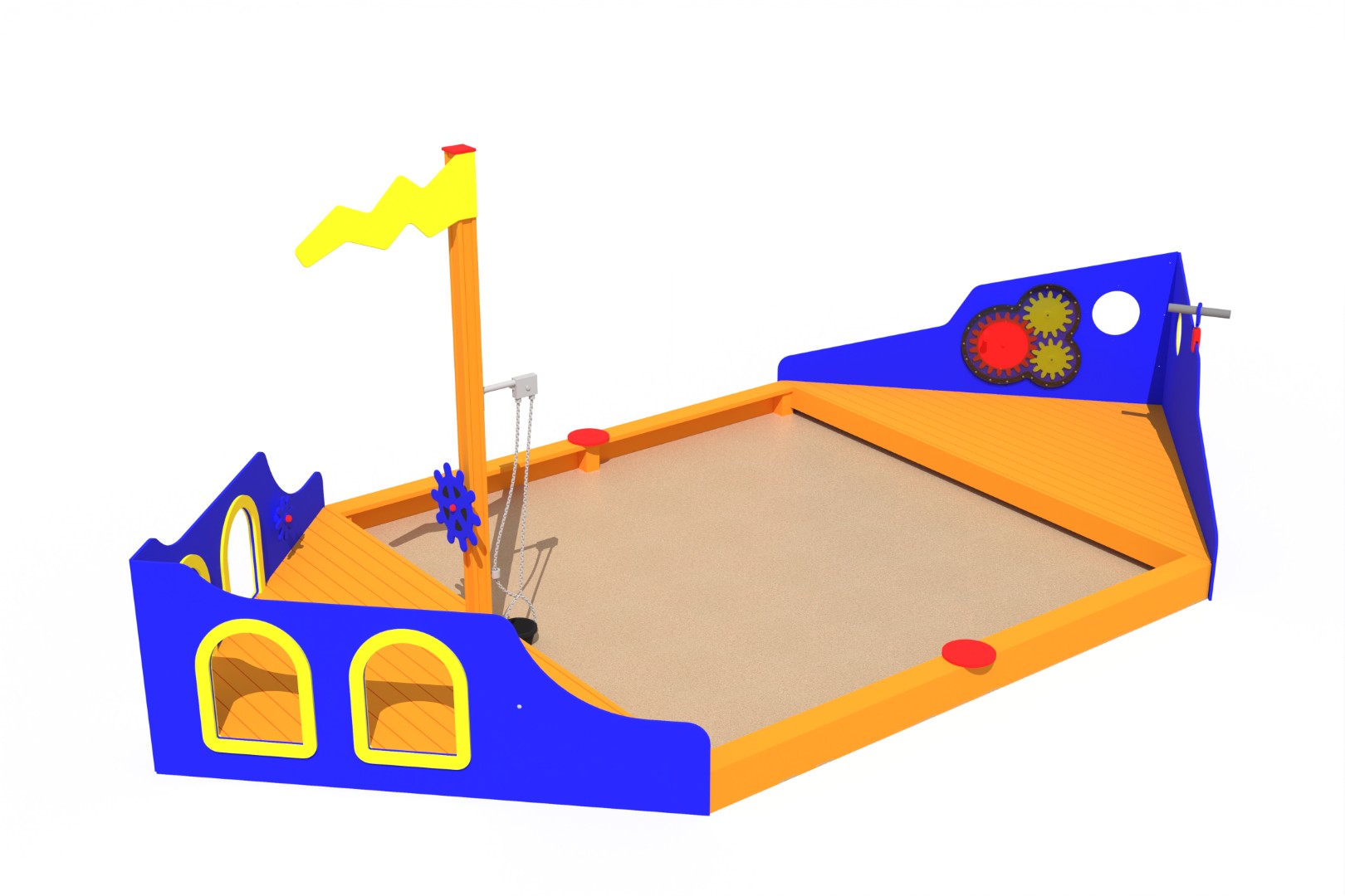 Speelschip OASIS met zandbak