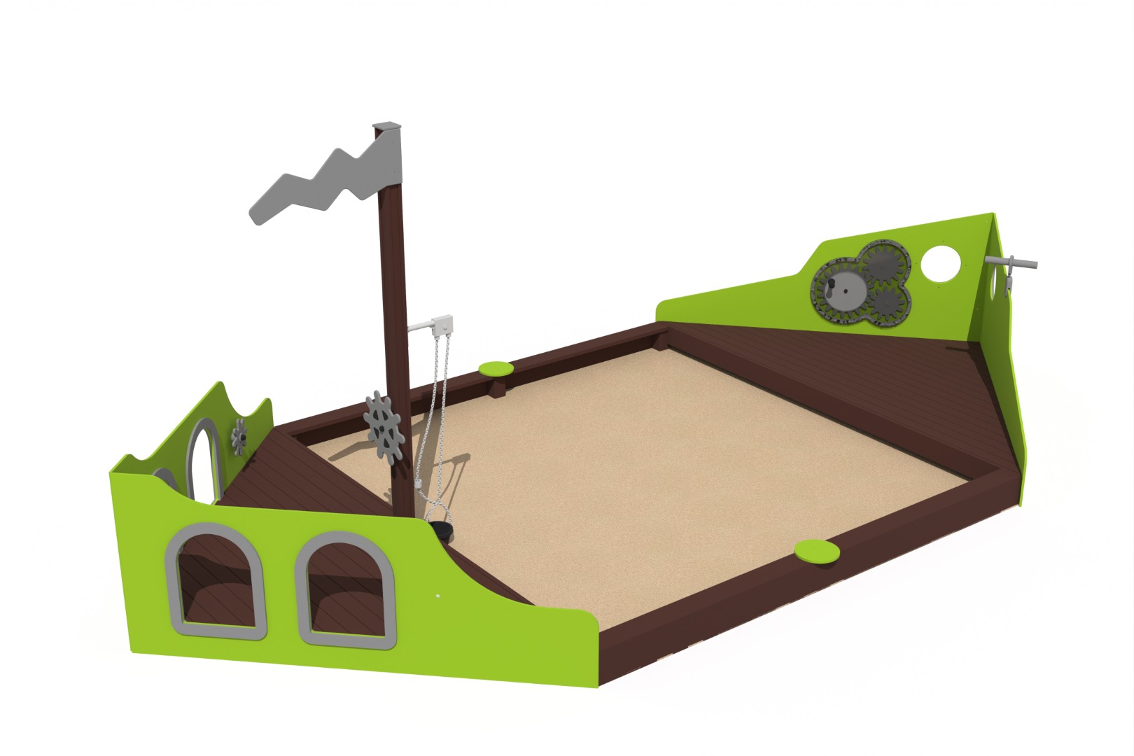 Speelschip OASIS met zandbak