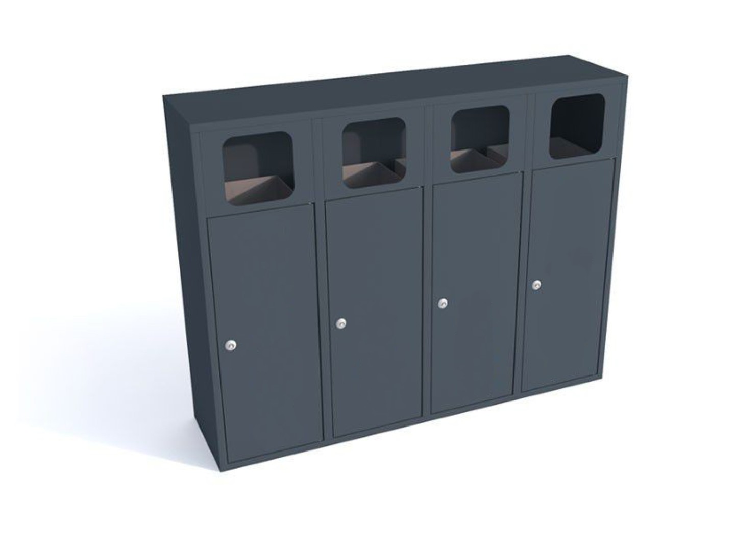 Afvalbak vierdelig 4×40 L