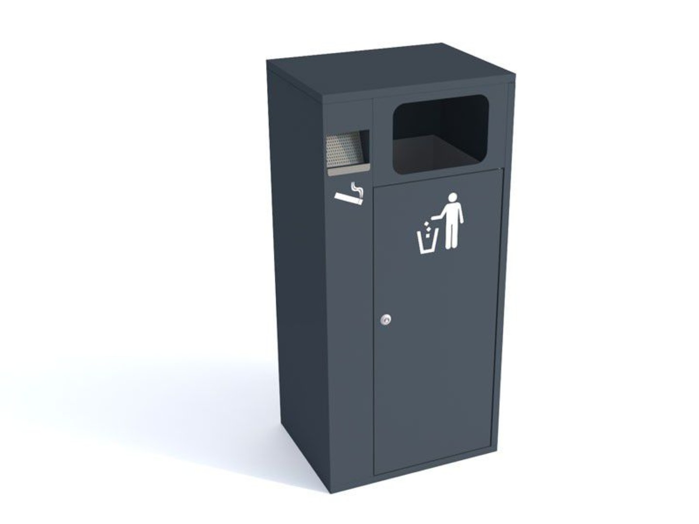 Afvalbak 40 L met asbak