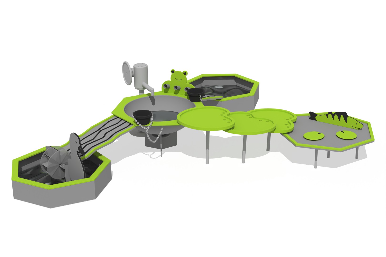 Zandbak met spellen POND