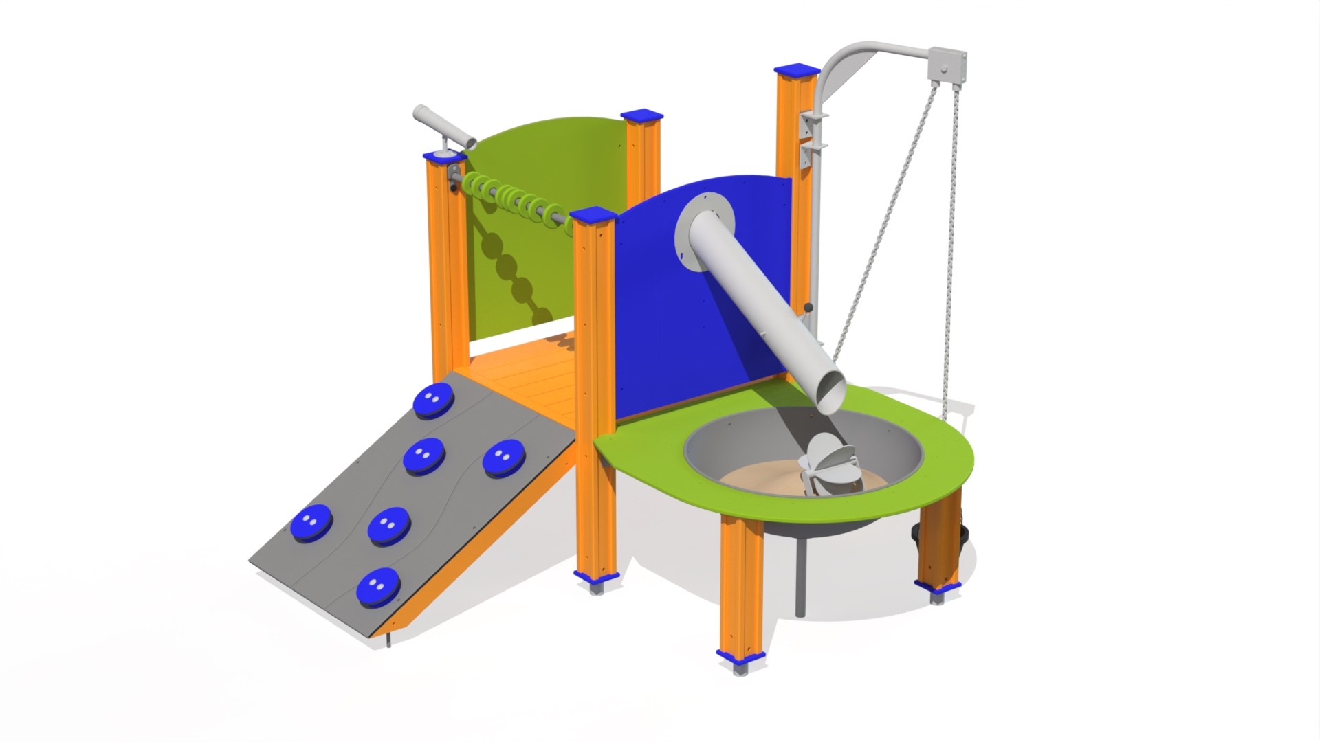 Zandspelcomplex met platform