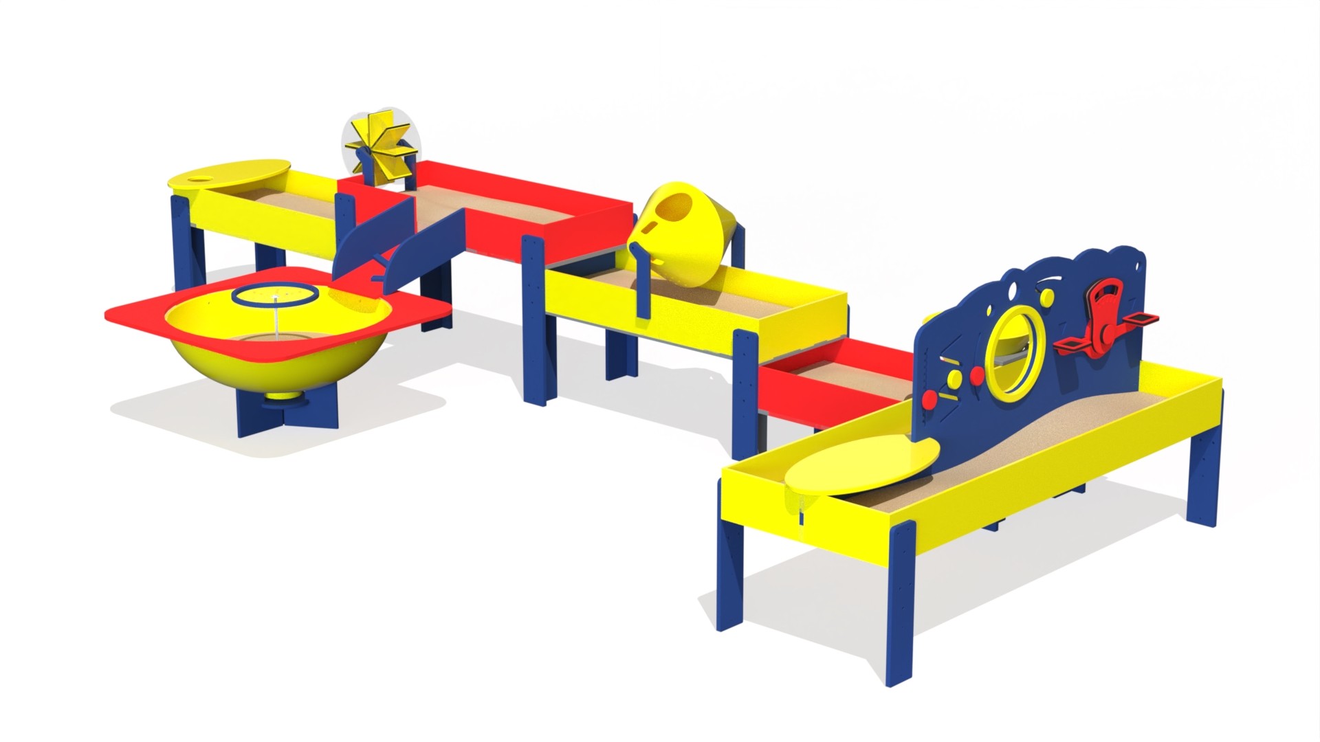 Multifunctionele zandbakken met spelmodules