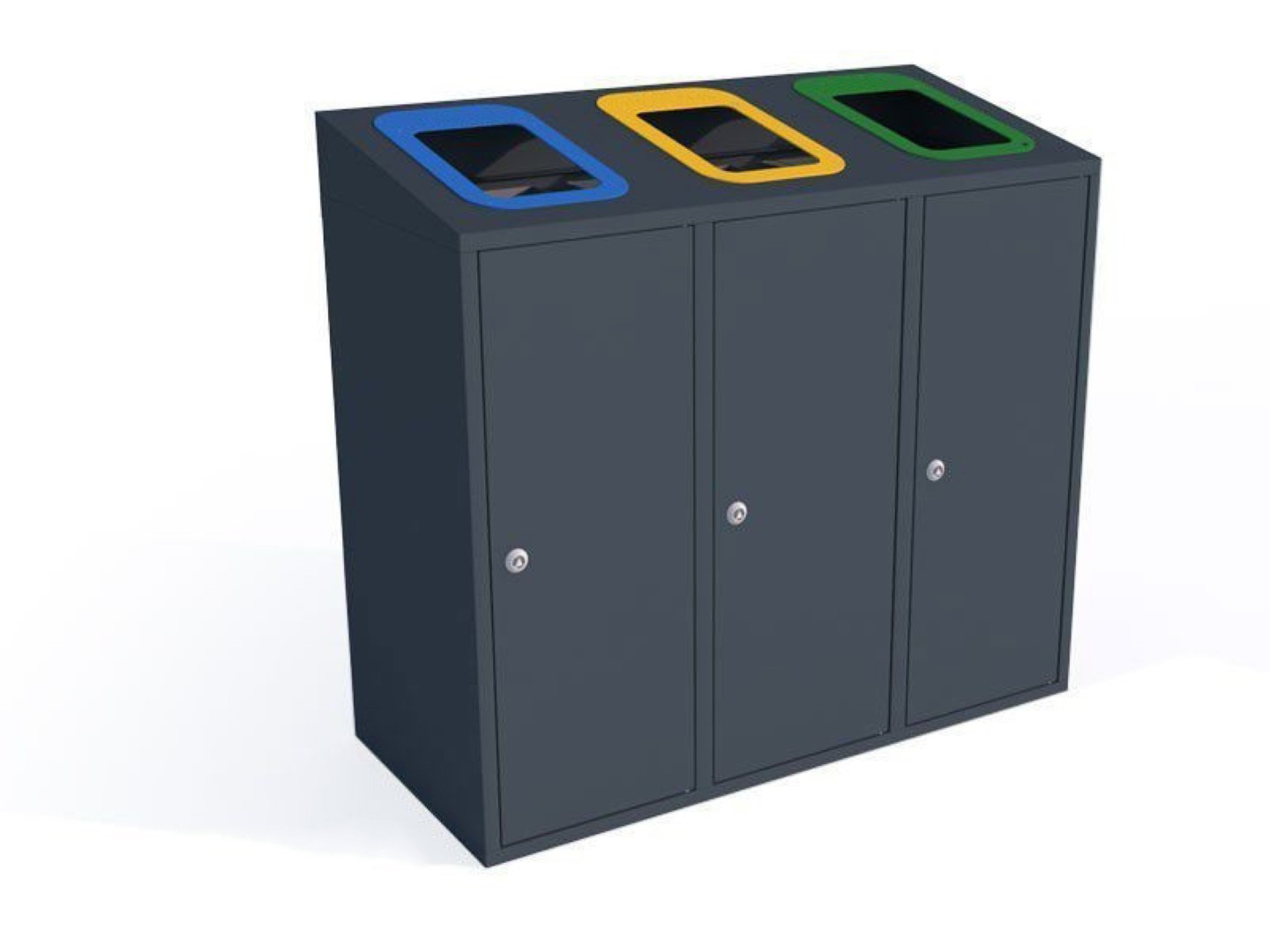 Afvalbak drieluik 3×40 L