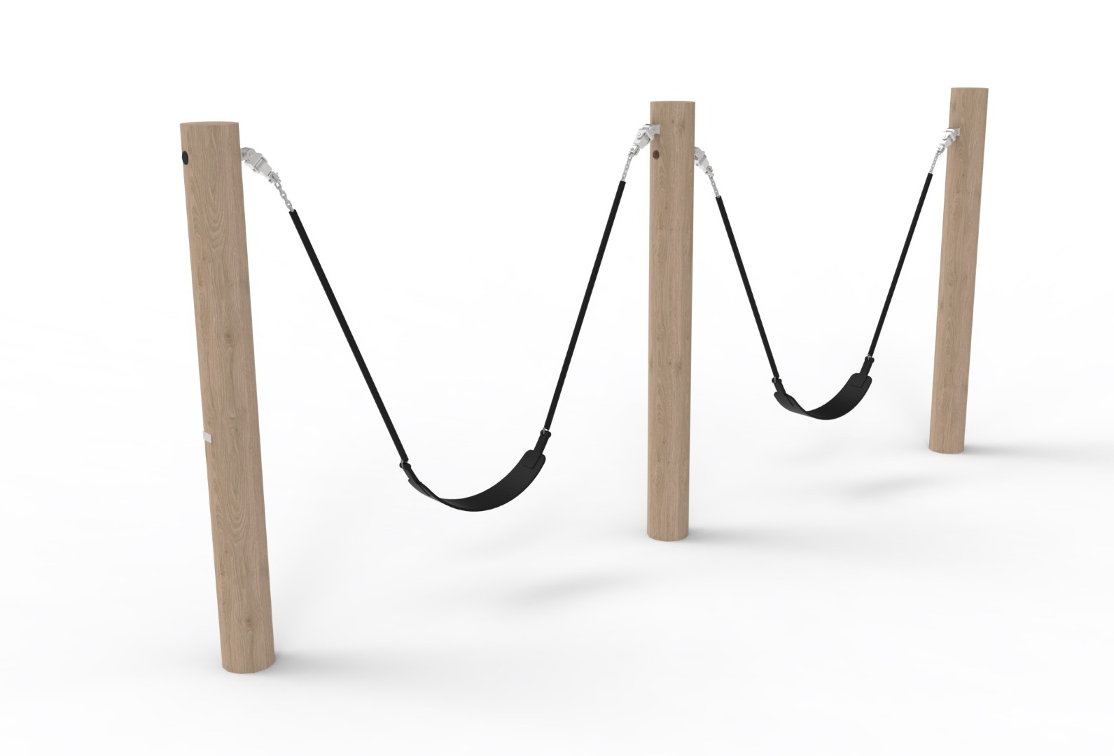 Robinia schommel met 2 gordelzitjes