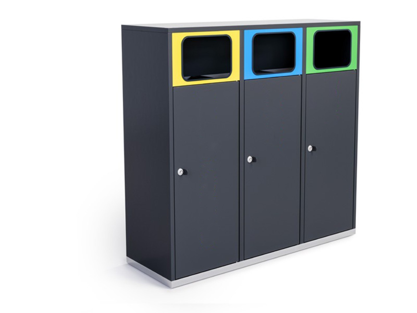 Afvalbak drieluik 3×80 L