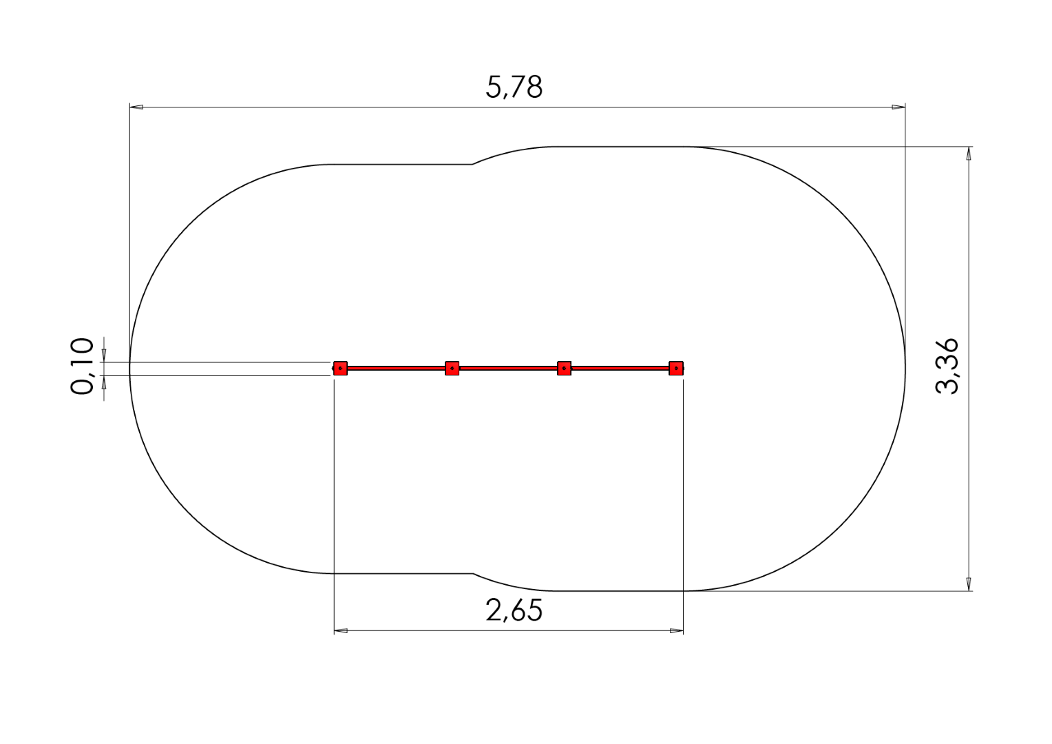 Trapezes op drie hoogtes