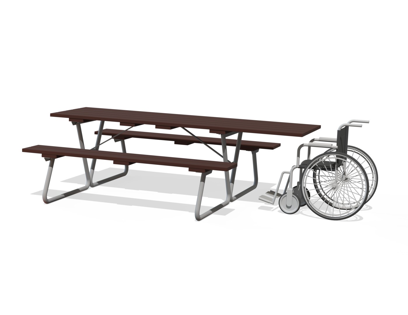 Grote picknicktafel, rolstoeltoegankelijk
