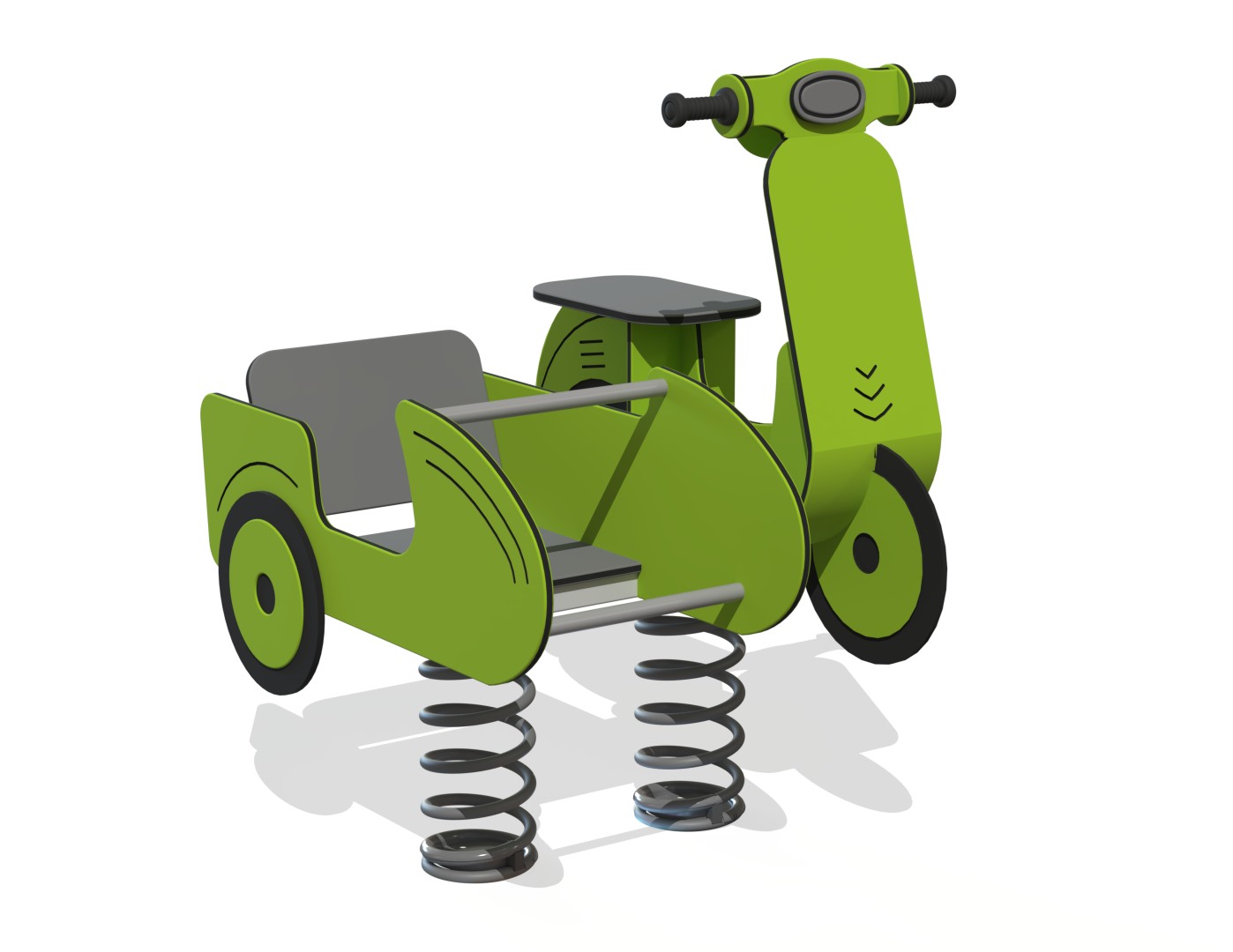 Veerwip VESPA MET ZIJSPAN