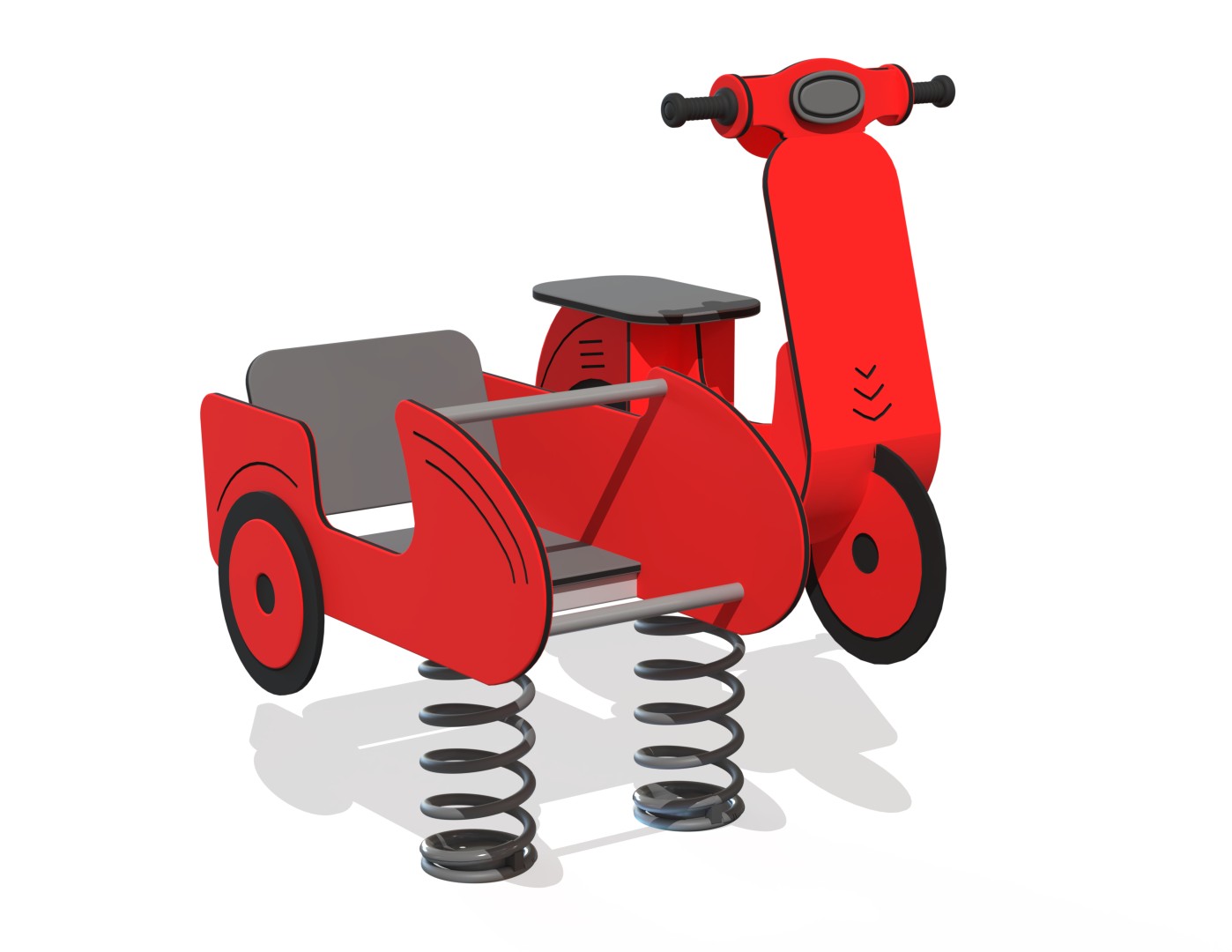 Veerwip VESPA MET ZIJSPAN