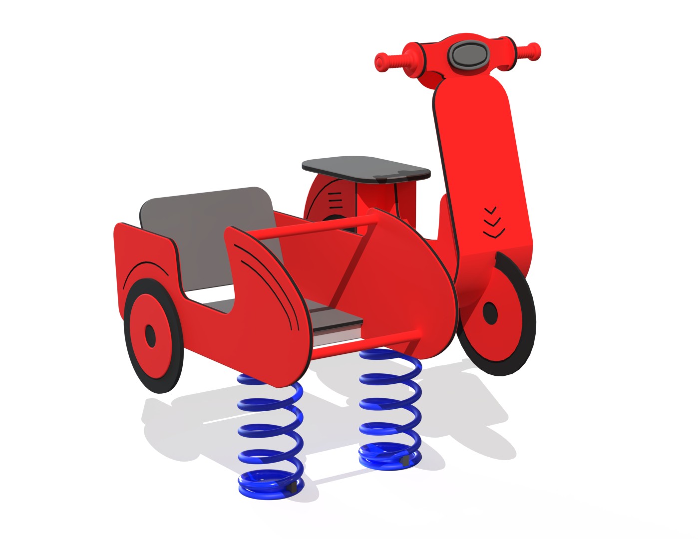 Veerwip VESPA MET ZIJSPAN