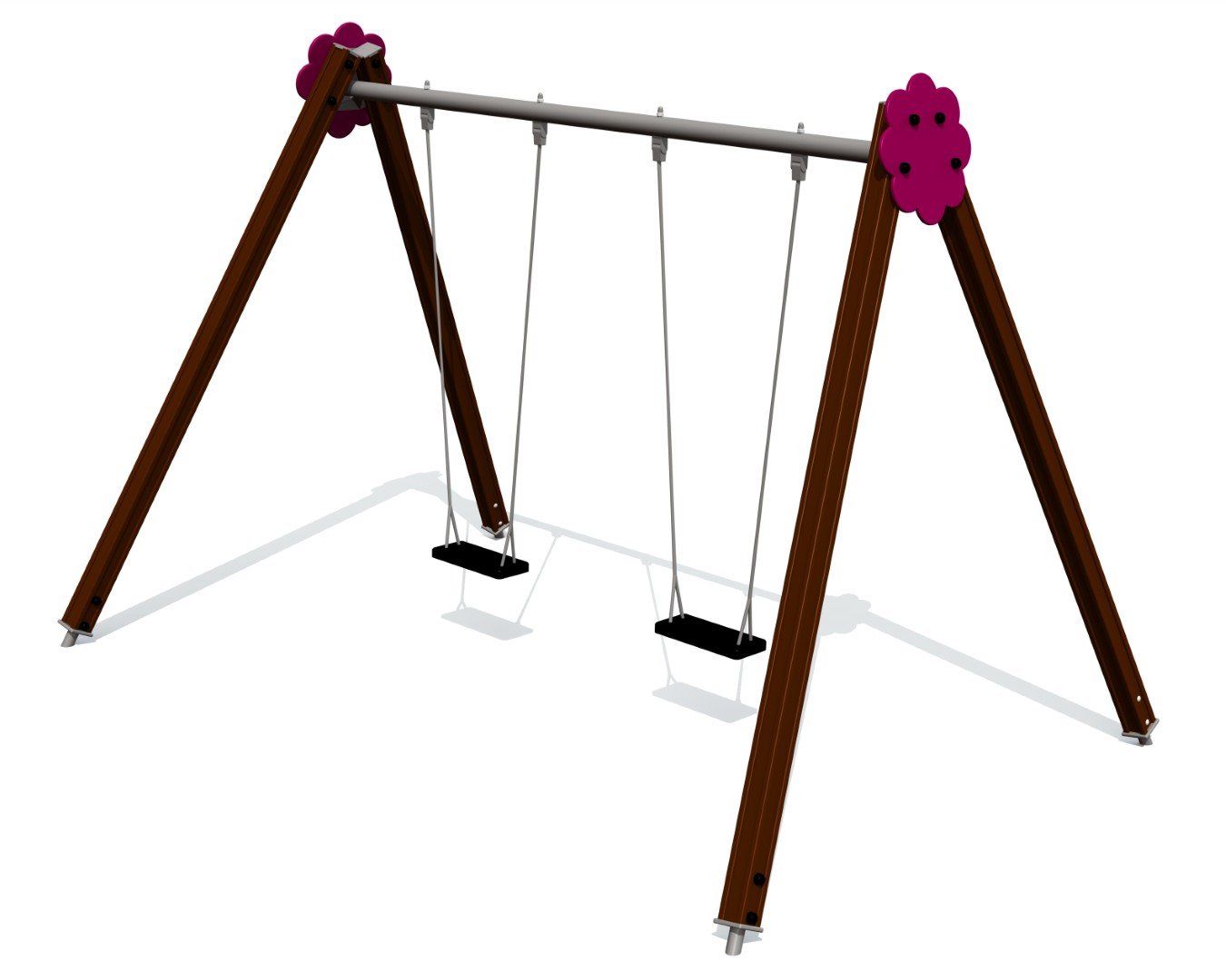 Schommel BELL-FLOWER 2 plaatsen, h 2,3 m (zonder zittingen/beslag)