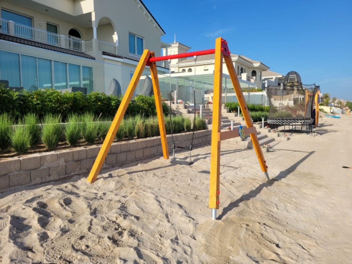 Schommel BABY BIRD 1 plaats, stalen grondankers (zonder zitting en beslag)