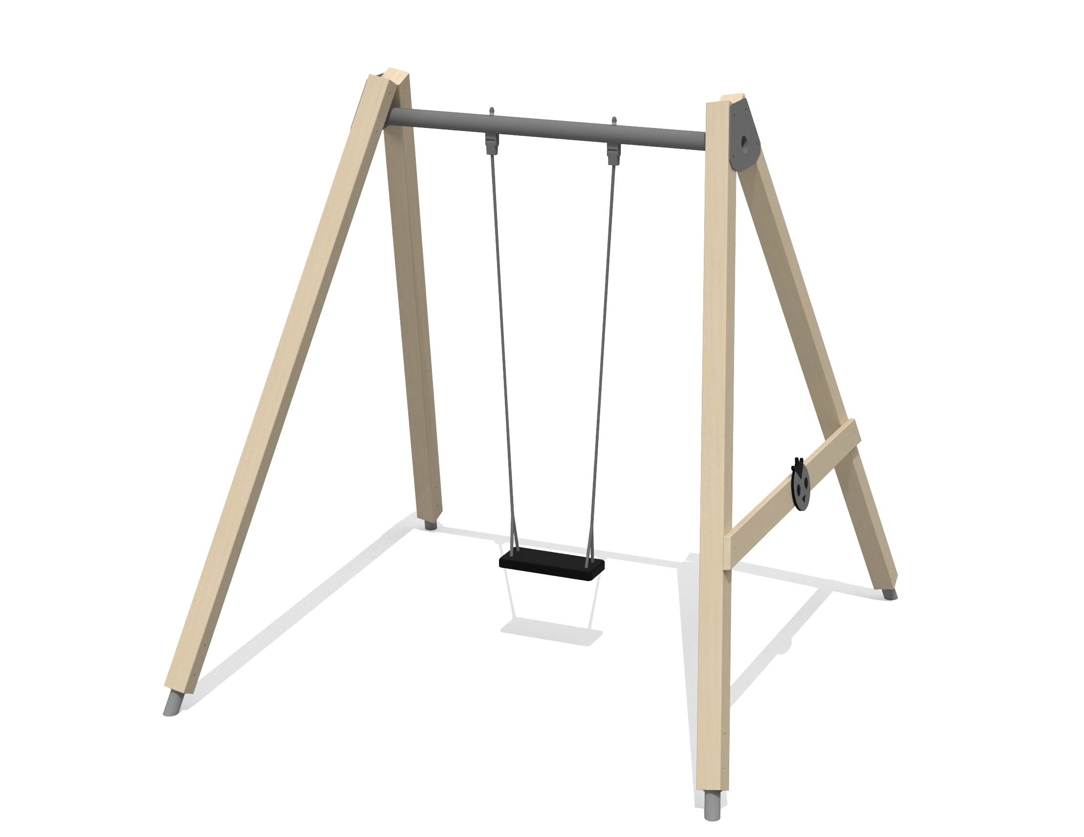 Schommel BABY BIRD 1 plaats, stalen grondankers (zonder zitting en beslag)