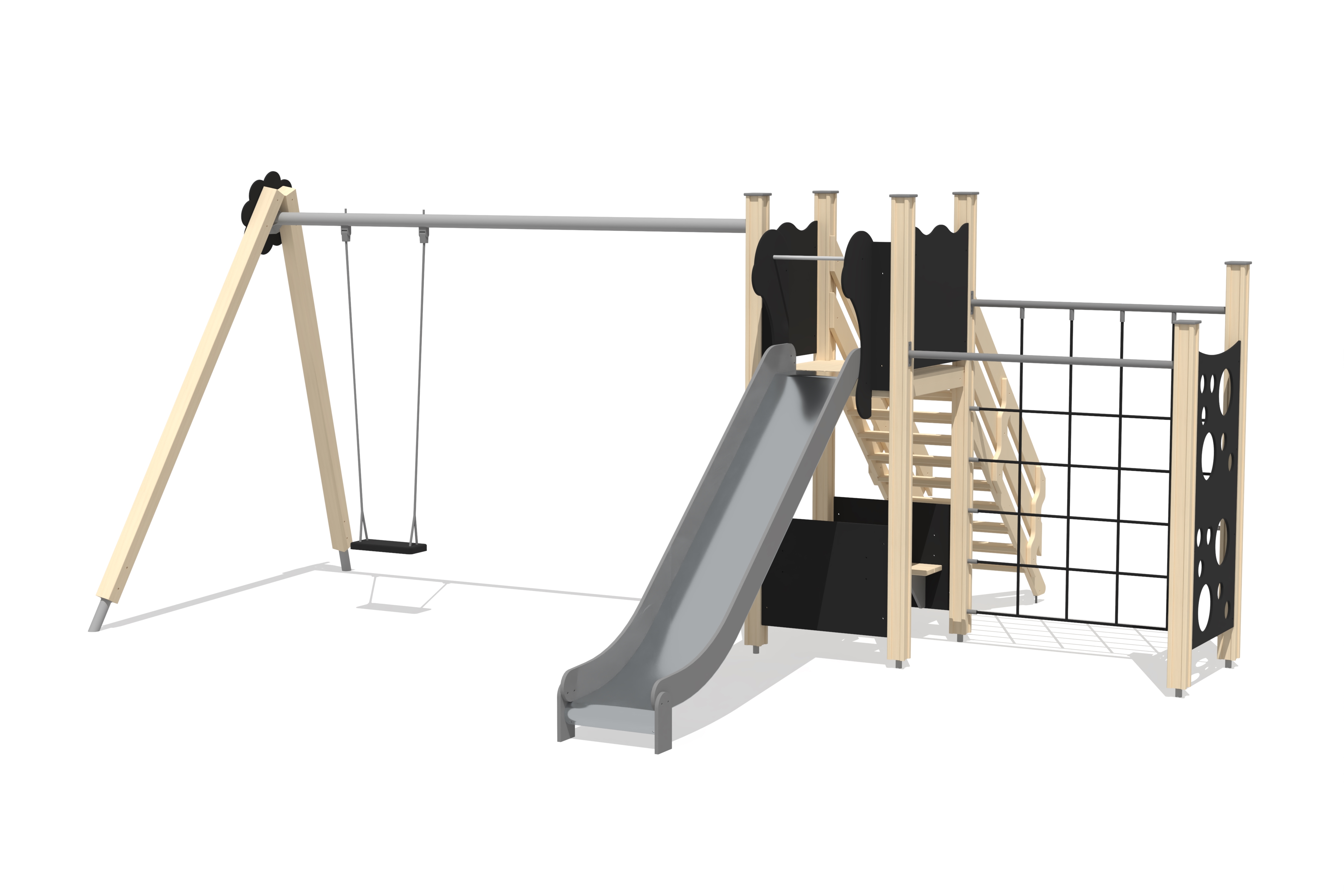 Speeltoestel met klimrek en schommel HARRIET