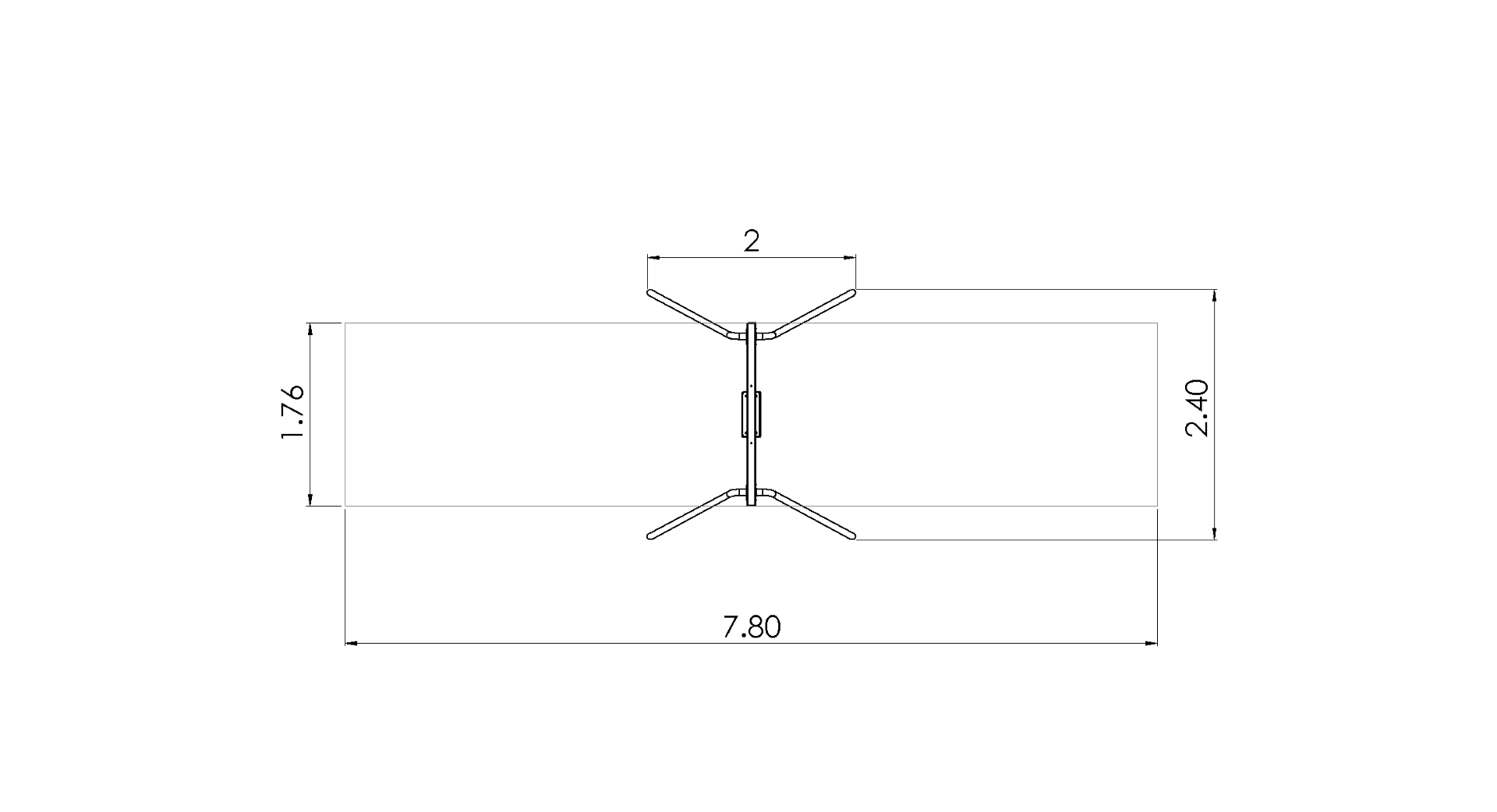 Schommel EAGLE 1 plaats (zonder zitting en beslag)