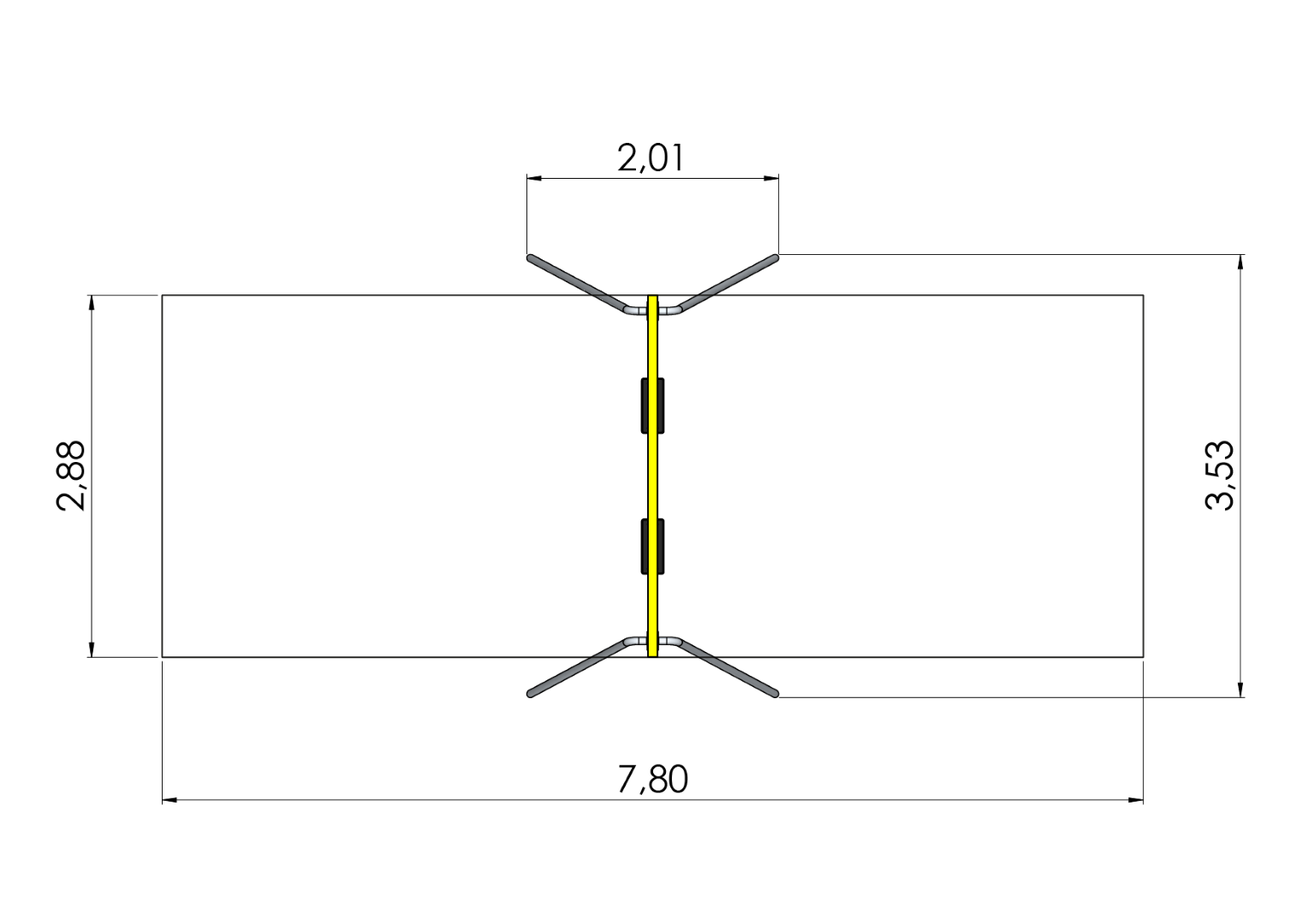 Schommel EAGLE 2 plaatsen (zonder zittingen en beslag)