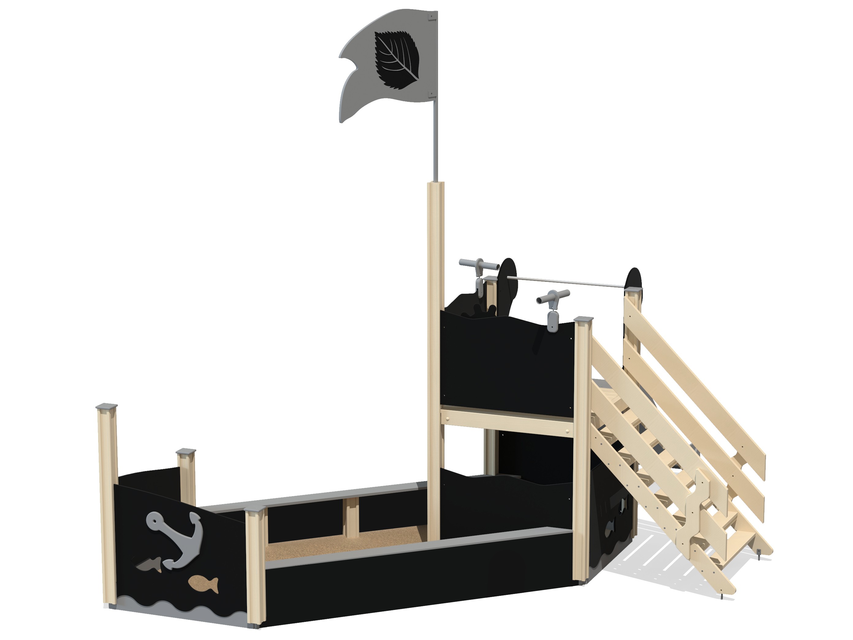 Speelschip LUCY (brede glijbaan)