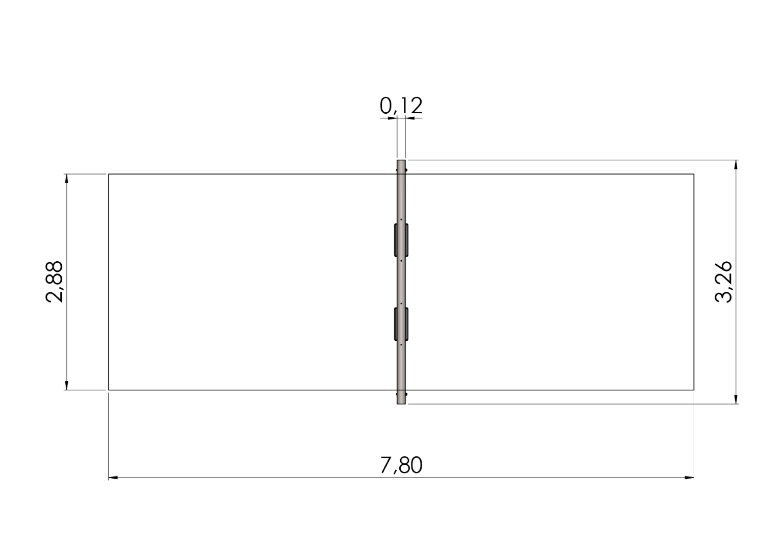 Schommel CONDOR 2 plaatsen (zonder zittingen en beslag)