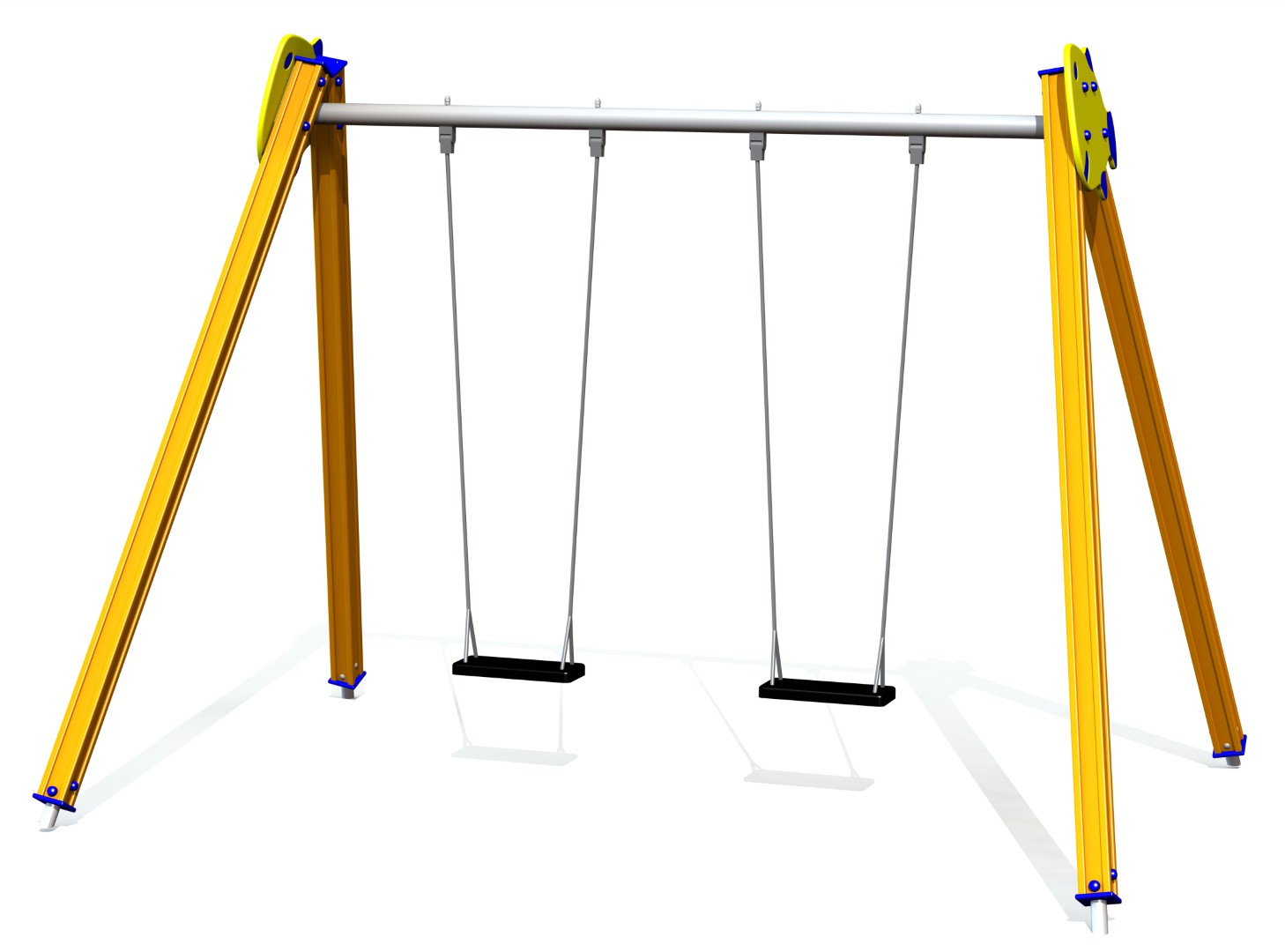 Schommel GUPPY 2 plaatsen, stalen grondankers (zonder zittingen en beslag)