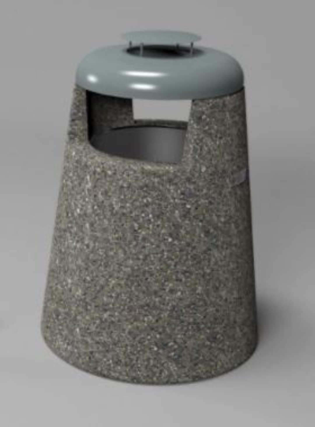 Betonnen afvalbak met asbak, 30 L